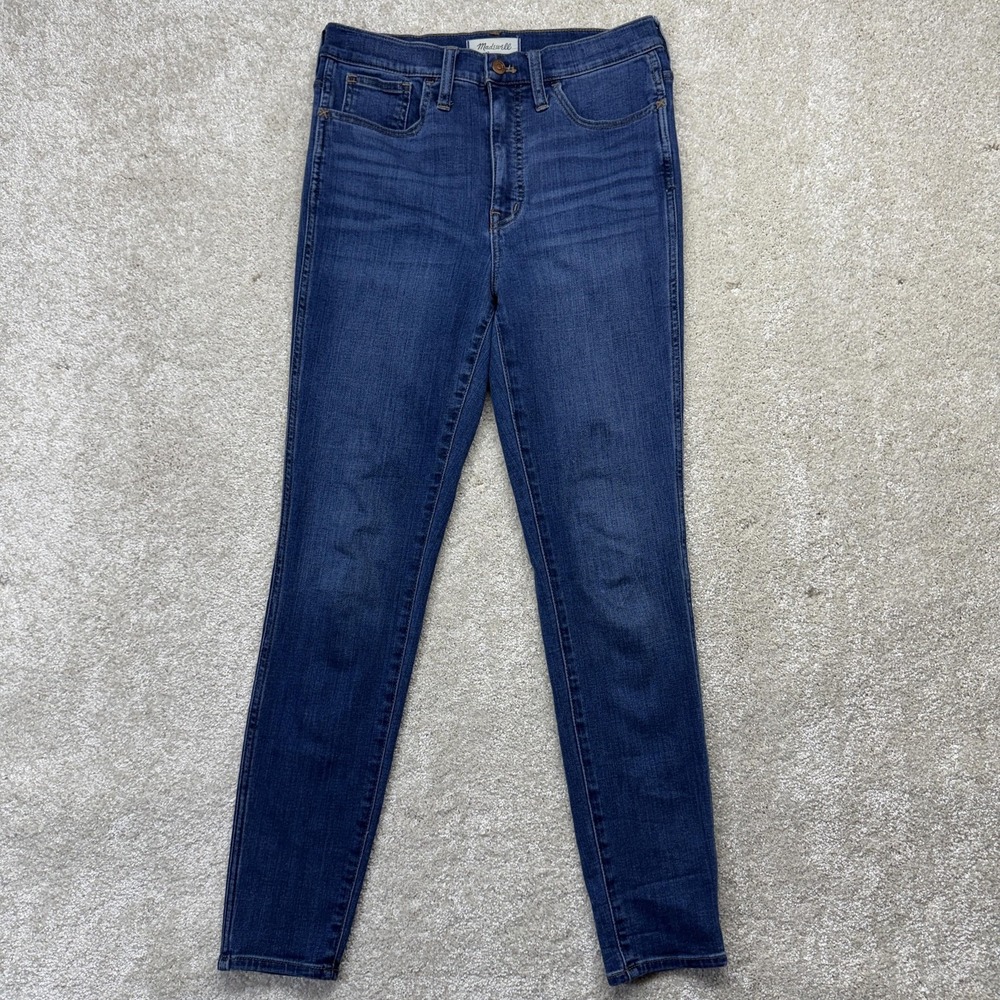 Madewell 10" Roadtripper Jeans Womens 27 Blue Skinny Stretch Medium Wash Denim
